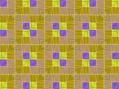 Motif carreaux violet et jaune