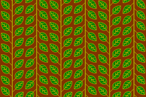 Leafy pattern with red background