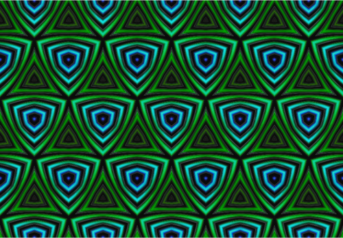 Motif de fond avec des triangles verts et bleus