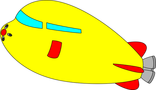 Ruimteschip in gele kleur