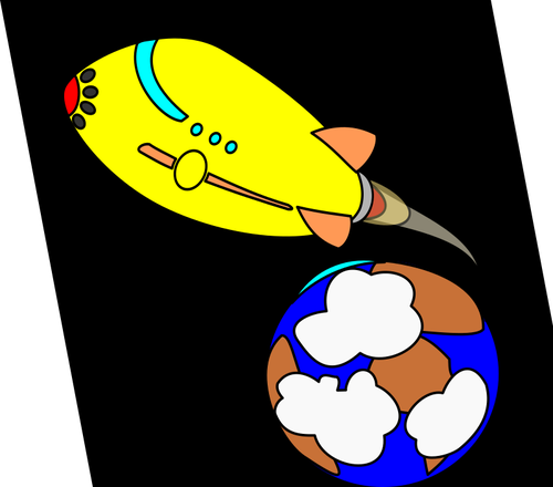 Baan ruimteschip vector afbeelding