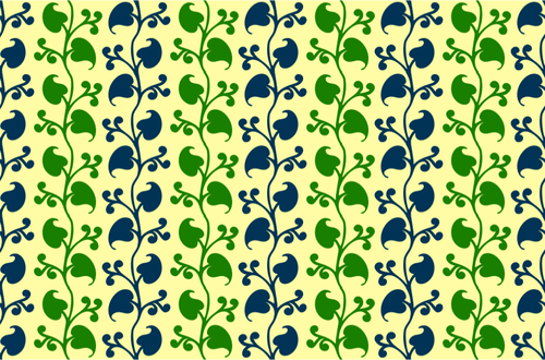 Leafy pattern in green and yellow