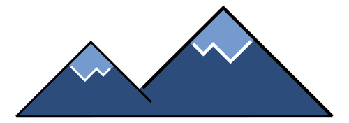 Icona di minima della montagna neve