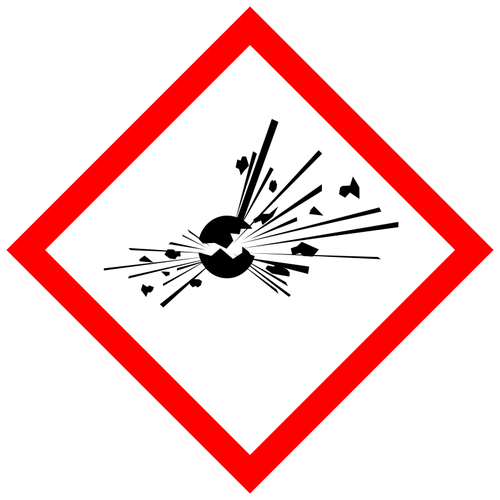 Substances explosives avertissement