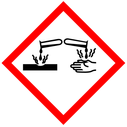 Corrosive substances warning