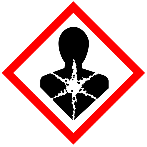 Pictogram voor stoffen die gevaarlijk zijn voor de gezondheid van de mens