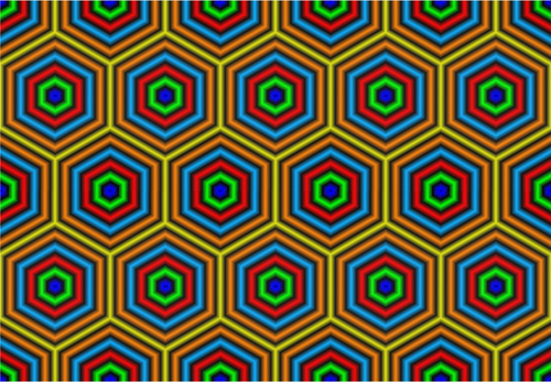 Kleurrijke patroon van zeshoeken