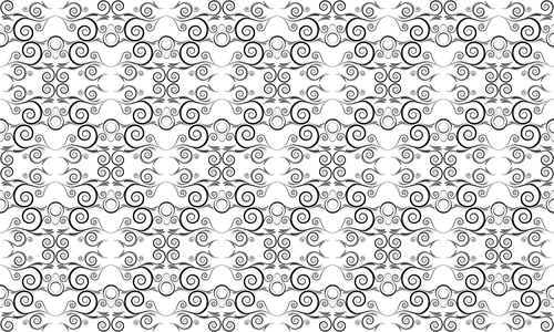 Flourish pattern in white and black