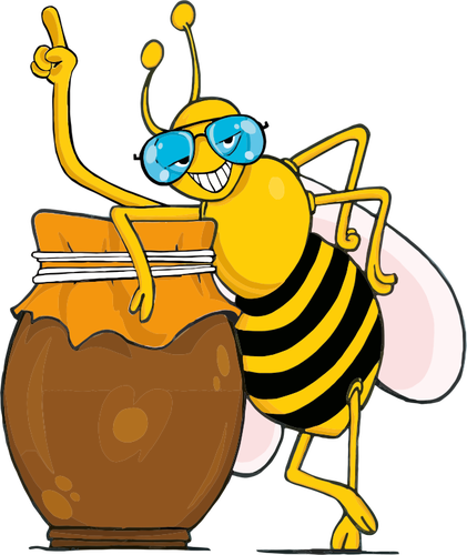 Grinsende Honigbiene