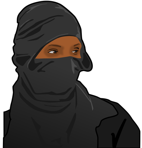 Donkere dame ninja