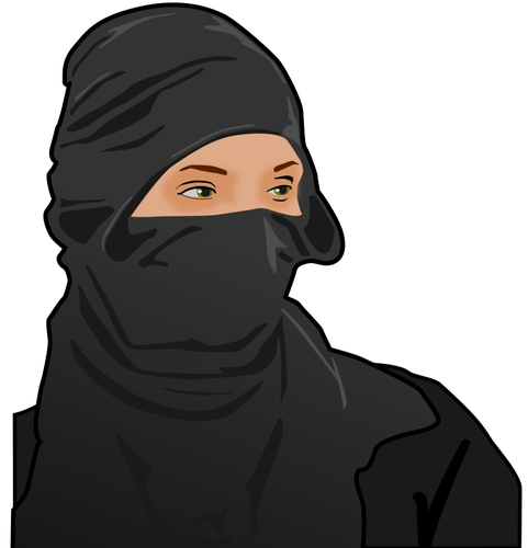 Lady ninja vector imagem