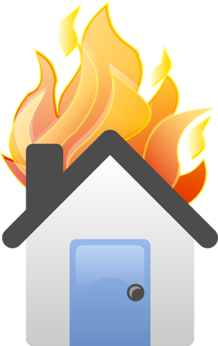 Huset i brann