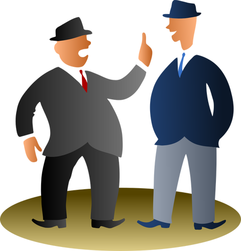 Two office guys standing vector image