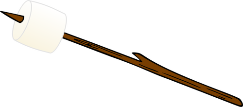 Marshmallow pÃ¥ pinne vektor image