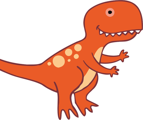 Dinosaurio en color naranja