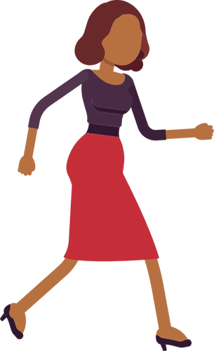 Walking kvinna illustration