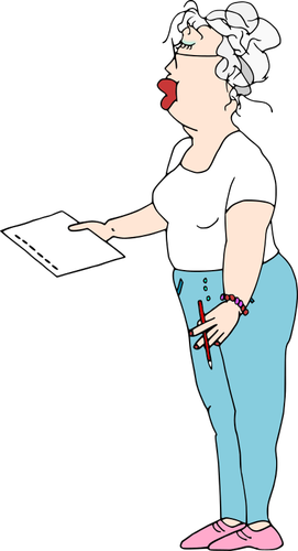 Kvinna signering papper