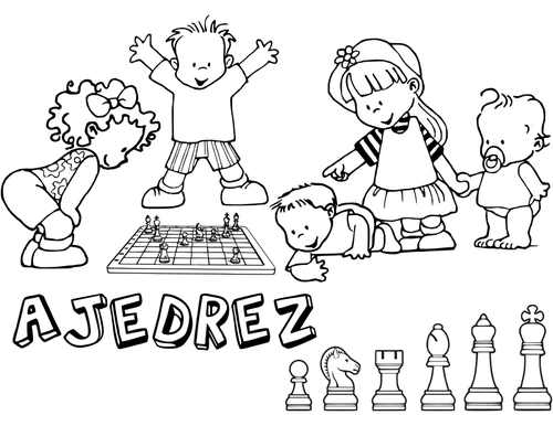 CrianÃ§as a jogar xadrez