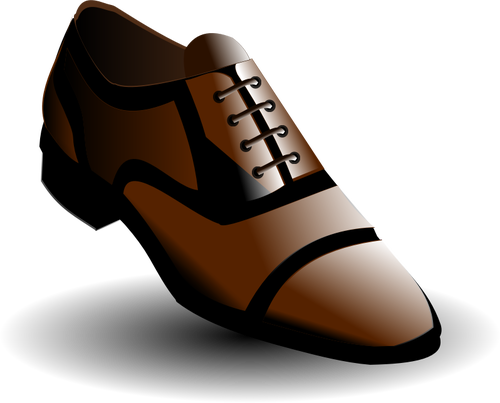 Vector afbeelding van zwarte en bruine mannelijke schoenen