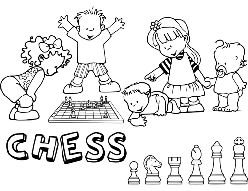 CrianÃ§as e peÃ§as de xadrez