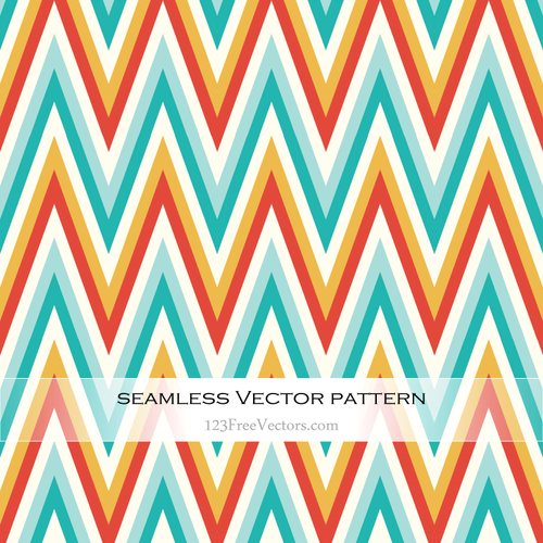 Colorful Retro Pattern With Chevrons
