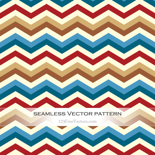 Wavy Retro Pattern With Colorful Lines