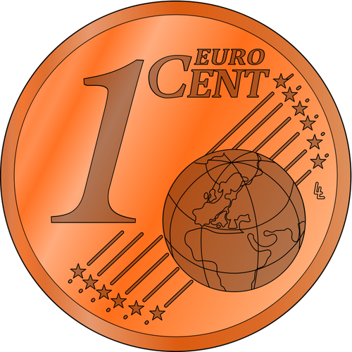 Vector afbeelding van een Euro-cent munt
