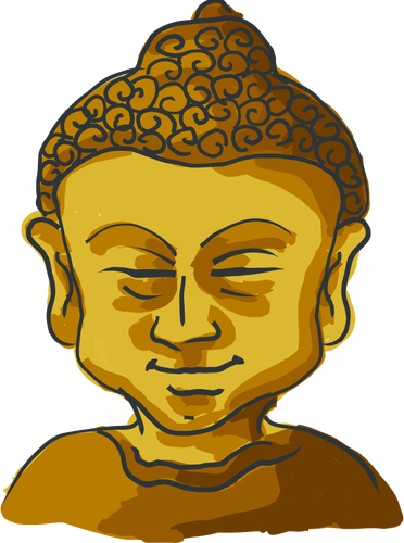 Desenho da cabeÃ§a do Buda dourado