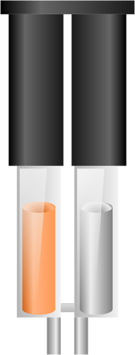 2 del epoxy tube vektorgrafik