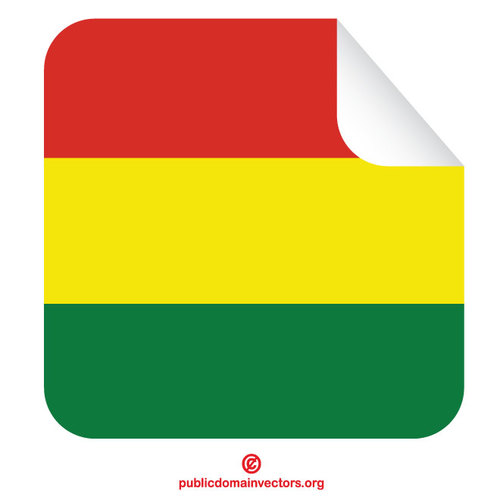 Bandeira da etiqueta da casca de BolÃ­via