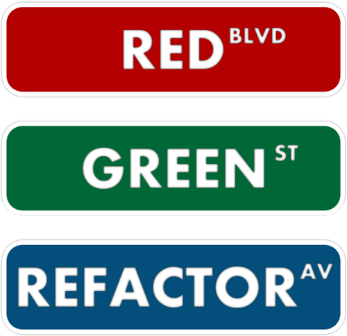 SeÃ±al calle refactorizar verde rojo vector dibujo
