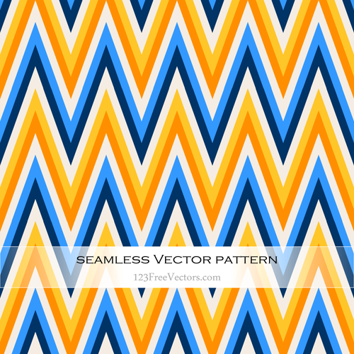 Repetitive pattern with colorful chevrons