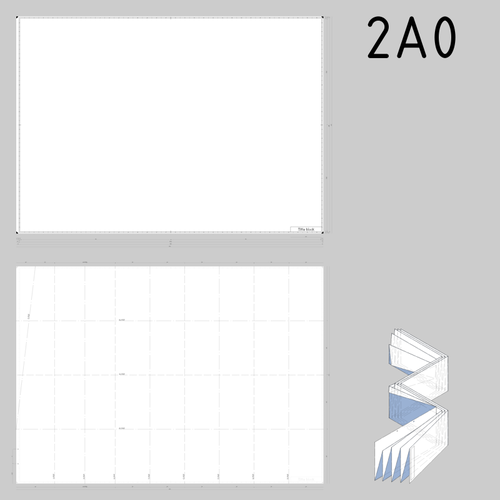 2A0 GrÃ¶ÃŸe technische Zeichnungen-Papier-Vorlage-Vektor-Bild