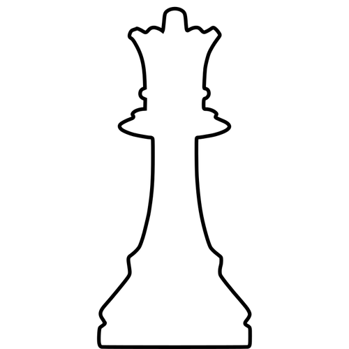 PeÃ§a de xadrez silhueta branca