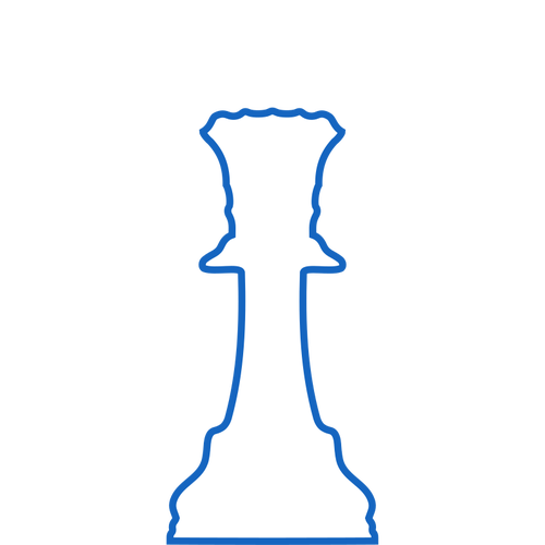 Skissert sjakk stykke symbol