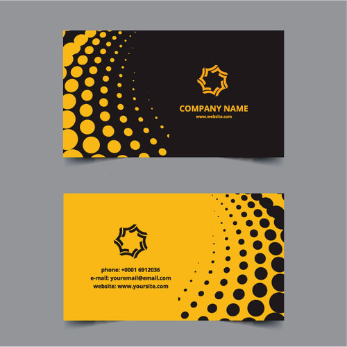 Schwarz-gelbe Design Visitenkarten