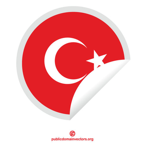 Turkiska flaggan klistermÃ¤rke