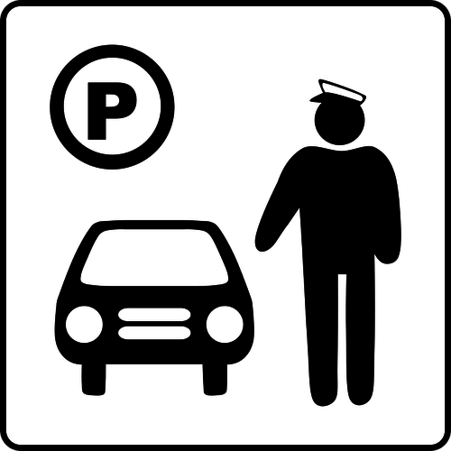 Wektor ikonÄ™ obsÅ‚ugujÄ…cy parking samochodowy