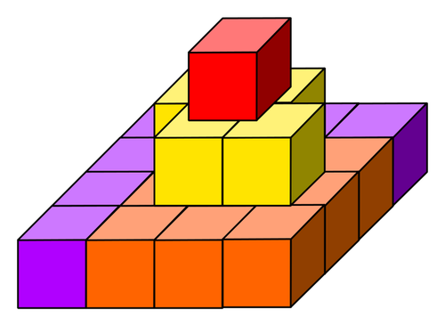 Cube, construction dâ€™image vectorielle