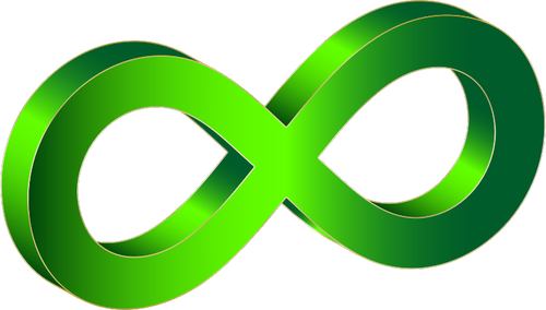 Simbol infinit verde