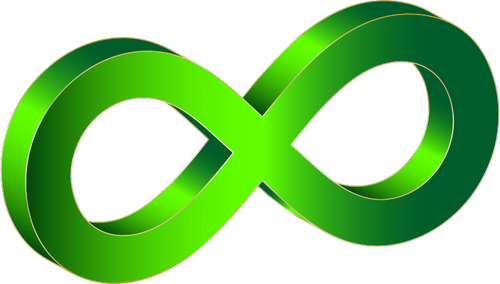 Simbol infinit verde