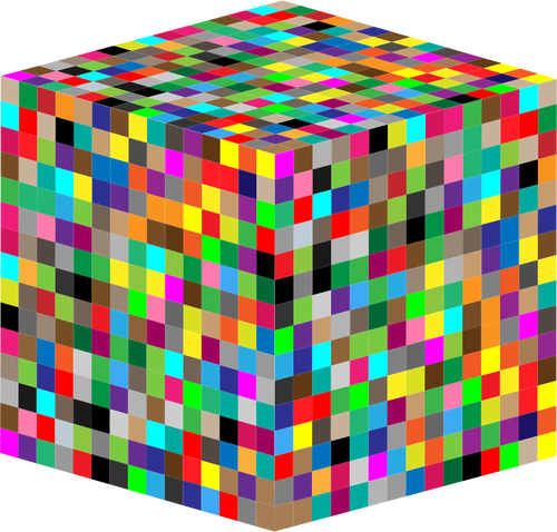 3D veelkleurige kubus