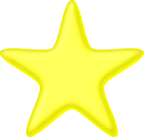 3D yellow star