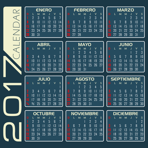 Blau-2017 Kalender
