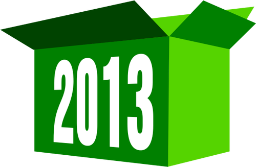 prediseÃ±adas 2013 caja verde vector