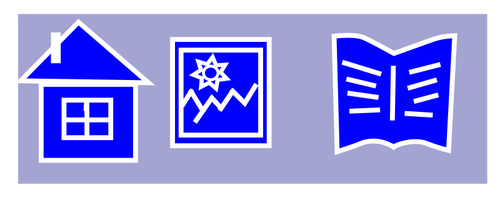 Drie web pictogrammen