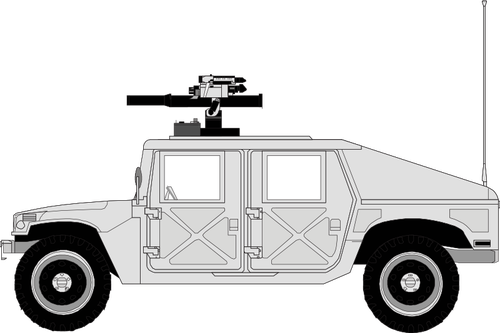 Vector graphics of military car
