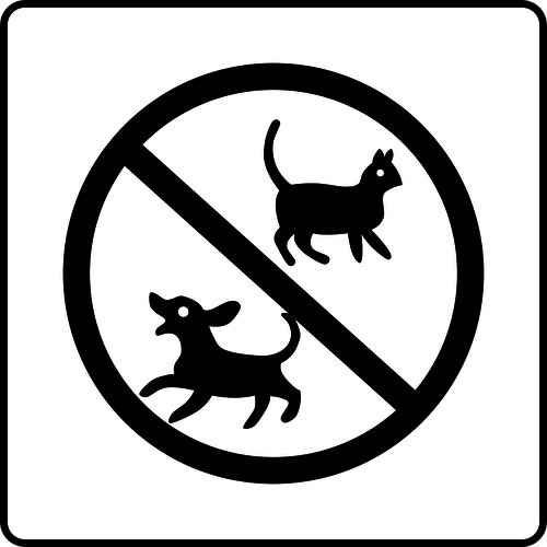 No mascotas hotel signo vector PrediseÃ±adas