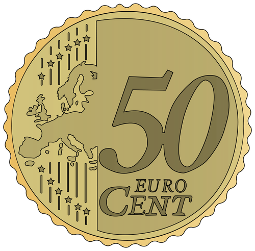 Immagine vettoriale del centesimo di euro 50