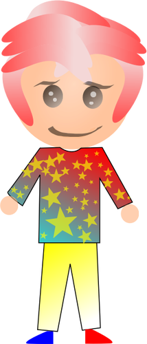 Boy with starry shirt